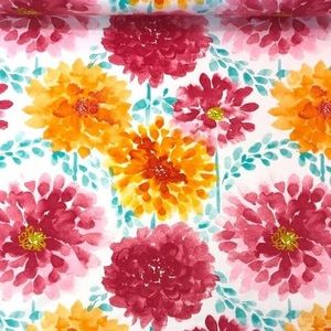 OUTDOOR Gardenia Bloom Watercolor Floral Fabric